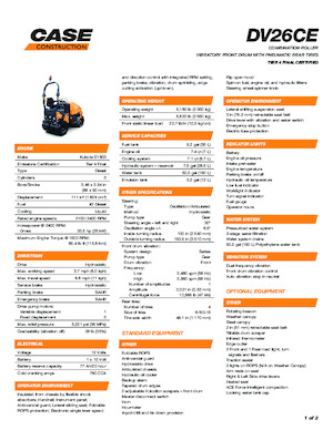 Cilindri compactori în tandem Case DV26CE