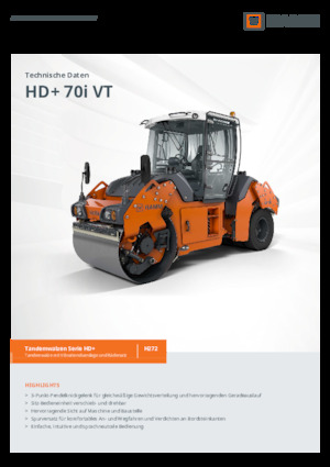 Cilindri compactori în tandem Hamm HD+ 70i VT