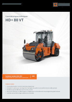 Cilindri compactori în tandem Hamm HD+ 80 VT