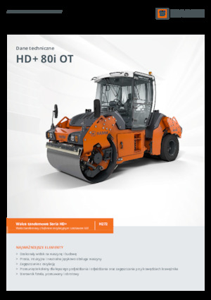 Cilindri compactori în tandem Hamm HD+ 80i OT