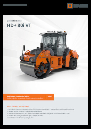 Cilindri compactori în tandem Hamm HD+ 80i VT