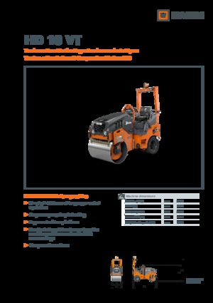 Cilindri compactori în tandem Hamm HD 10 VT