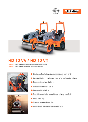 Cilindri compactori în tandem Hamm HD 10 VT