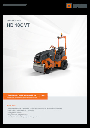 Cilindri compactori în tandem Hamm HD 10C VT