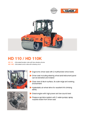 Cilindri compactori în tandem Hamm HD 110 K