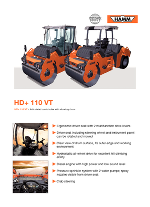 Cilindri compactori în tandem Hamm HD+ 110 VT
