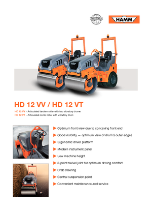 Cilindri compactori în tandem Hamm HD 12 VT