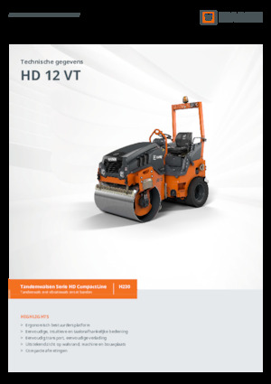 Cilindri compactori în tandem Hamm HD 12 VT