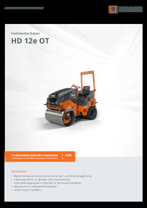 Cilindri compactori în tandem Hamm HD 12e OT