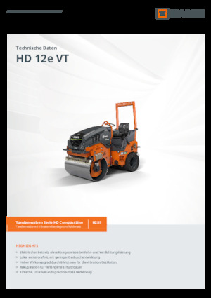 Cilindri compactori în tandem Hamm HD 12e VT