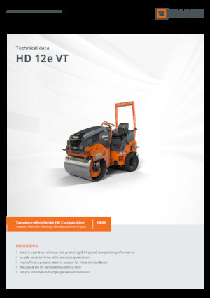 Cilindri compactori în tandem Hamm HD 12e VT