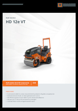 Cilindri compactori în tandem Hamm HD 12e VT