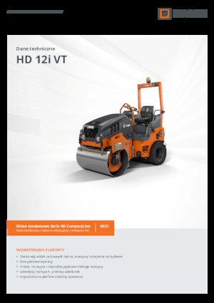 Cilindri compactori în tandem Hamm HD 12i VT