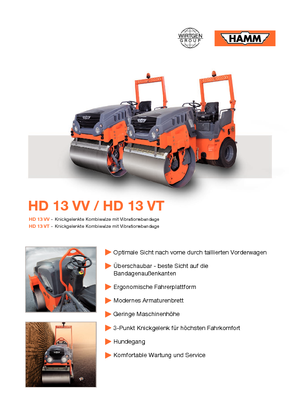 Cilindri compactori în tandem Hamm HD 13 VT