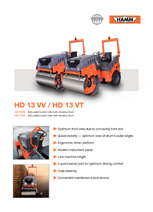 Cilindri compactori în tandem Hamm HD 13 VT