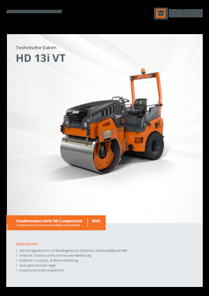 Cilindri compactori în tandem Hamm HD 13i VT