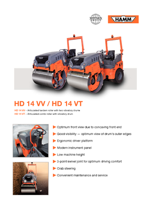 Cilindri compactori în tandem Hamm HD 14 VT