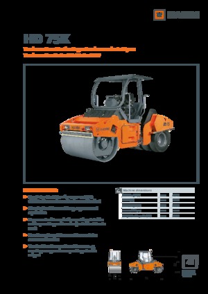 Cilindri compactori în tandem Hamm HD 75 K
