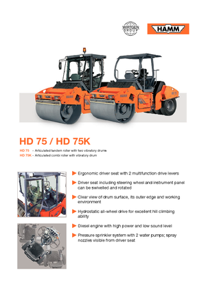 Cilindri compactori în tandem Hamm HD 75 K