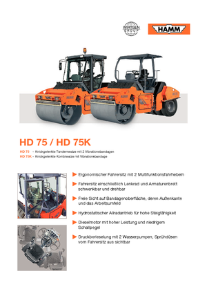 Cilindri compactori în tandem Hamm HD 75 K