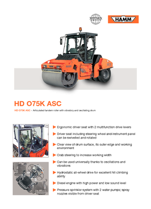 Cilindri compactori în tandem Hamm HDO 75 K ASC