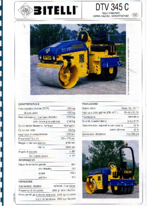 Cilindri compactori în tandem Bitelli DTV 345 C