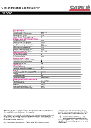 Combine agricole Case IH CT 5060
