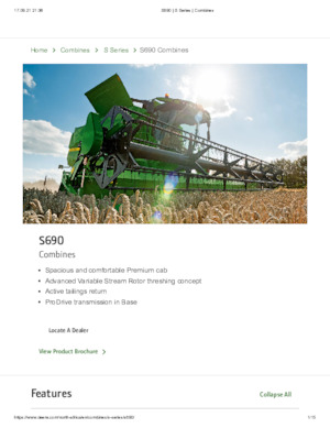 Combine agricole John Deere S 690 H