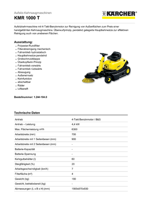 Măturători stradale compacte Kärcher KMR 1000 T