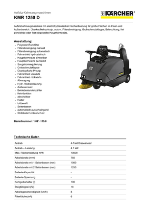 Măturători stradale compacte Kärcher KMR 1250 D