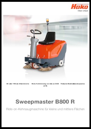 Măturători stradale compacte Hako Sweepmaster B 800 R