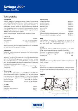 Măturători stradale compacte Schmidt Swingo 200