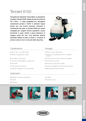 Măturători stradale compacte Tennant Tennant 6100