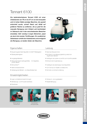 Măturători stradale compacte Tennant Tennant 6100