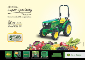 Tractoare municipale John Deere 3028EN