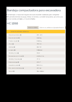 Vibratoare de suprafață montabile Epiroc HC 1050 