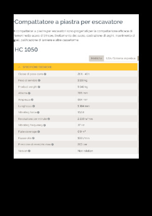 Vibratoare de suprafață montabile Epiroc HC 1050 