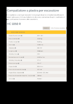 Vibratoare de suprafață montabile Epiroc HC 1050 R 
