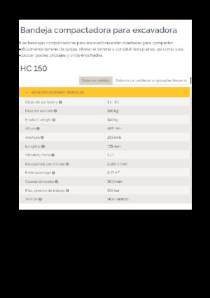 Vibratoare de suprafață montabile Epiroc HC 150 