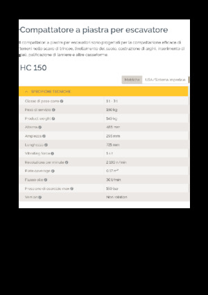 Vibratoare de suprafață montabile Epiroc HC 150 