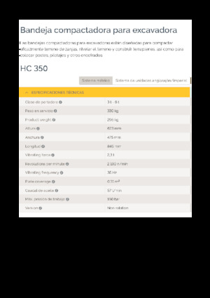 Vibratoare de suprafață montabile Epiroc HC 350 