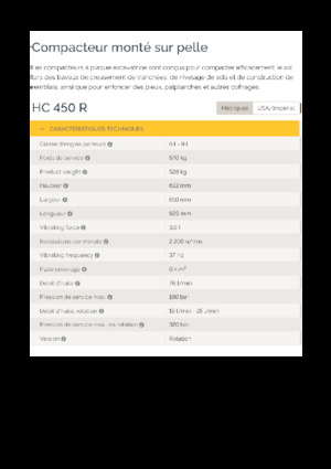 Vibratoare de suprafață montabile Epiroc HC 450 R 