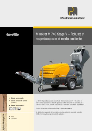 Conveioare cu aer comprimat Putzmeister M 740 DH