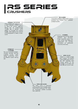 Concasoare de beton OSA Demolition Equipment RS6000 