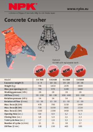 Concasoare de beton NPK SV-7XR