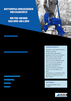 Pulverizatoare beton Arden BB900