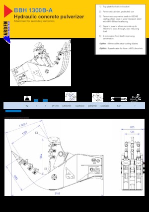 Pulverizatoare beton Arden BBH 1300 B