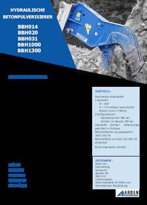 Pulverizatoare beton Arden BBH1300