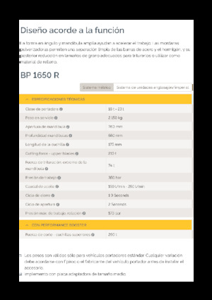 Pulverizatoare beton Epiroc BP 1650 R