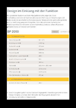 Pulverizatoare beton Epiroc BP 2050